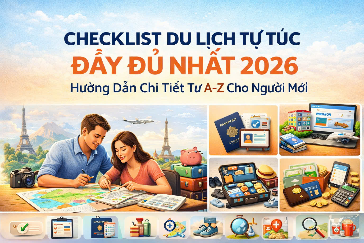 Check List Du Lịch Tự Túc Đầy Đủ Nhất 2026: Hướng Dẫn Chi Tiết Từ A–Z Cho Người Mới